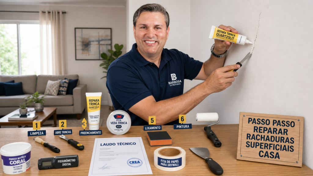 Reparar rachaduras superficiais casa: Qual o passo-a-passo