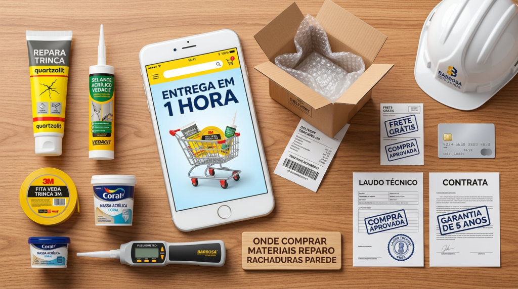 Comprar materiais reparo rachaduras parede