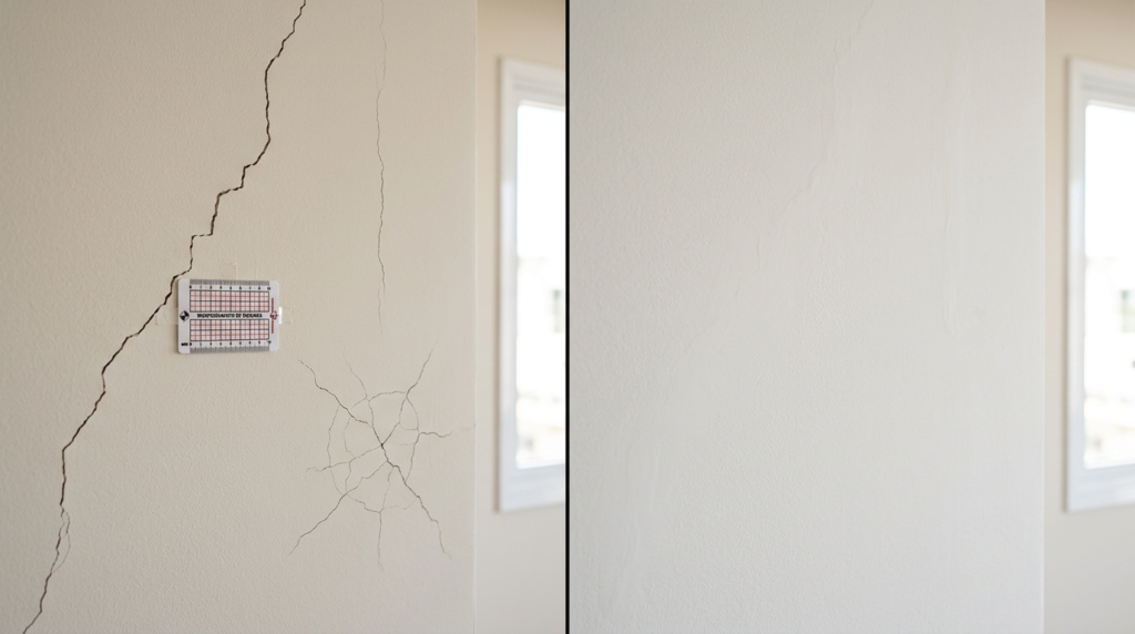Massa corrida e gesso para reparar rachaduras: Diferenças