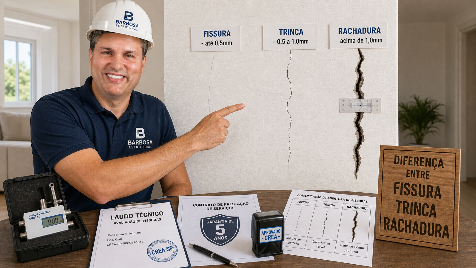 Diferença entre fissura, trinca e rachadura na construção