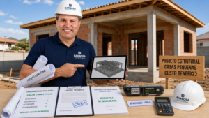 Projeto estrutural de casas pequenas com custo benefício