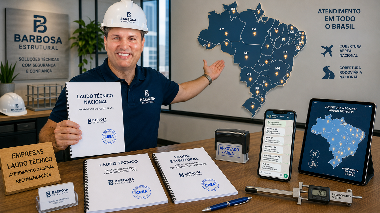 Empresas de laudo técnico com atendimento no Brasil