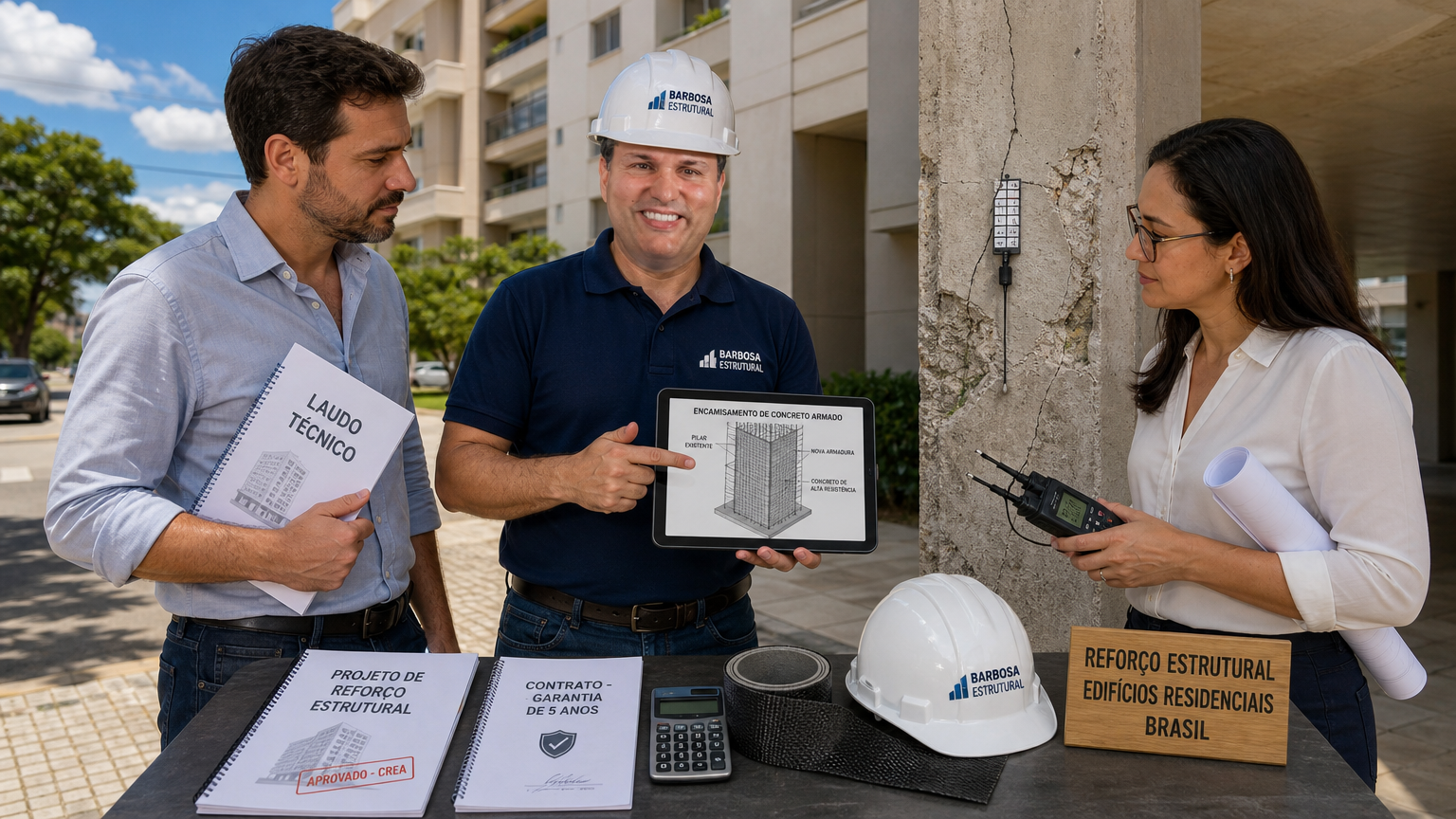 Serviço de reforço estrutural para edifícios residenciais