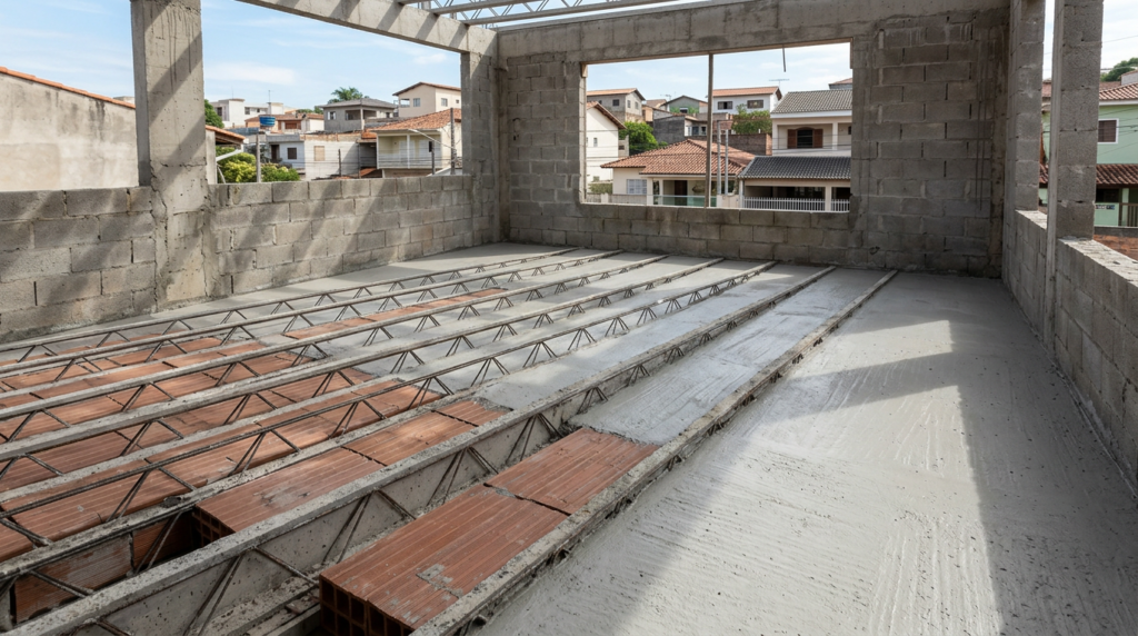 Serviços de engenharia com projeto de laje treliçada