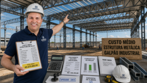Estrutura metálica para galpão industrial: Custo médio