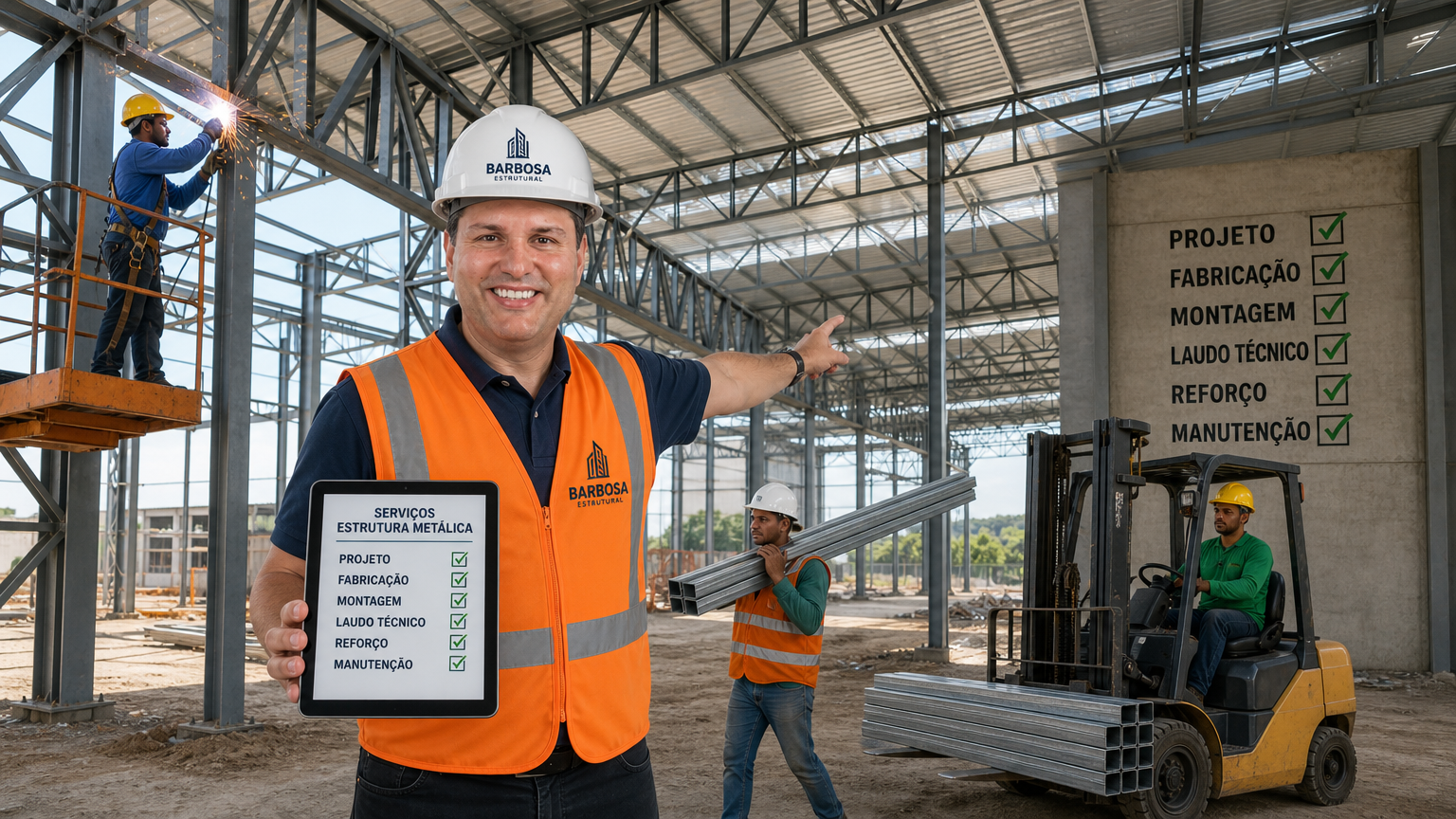 Serviços de empresas de estrutura metálica para galpões