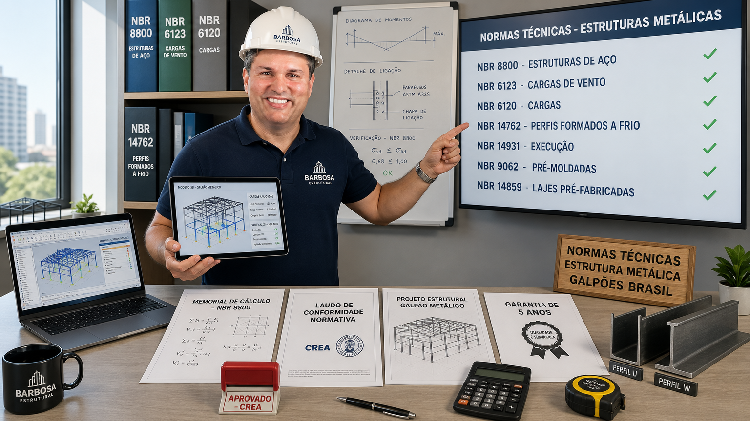 Normas técnicas para estrutura metálica em galpões no Brasil