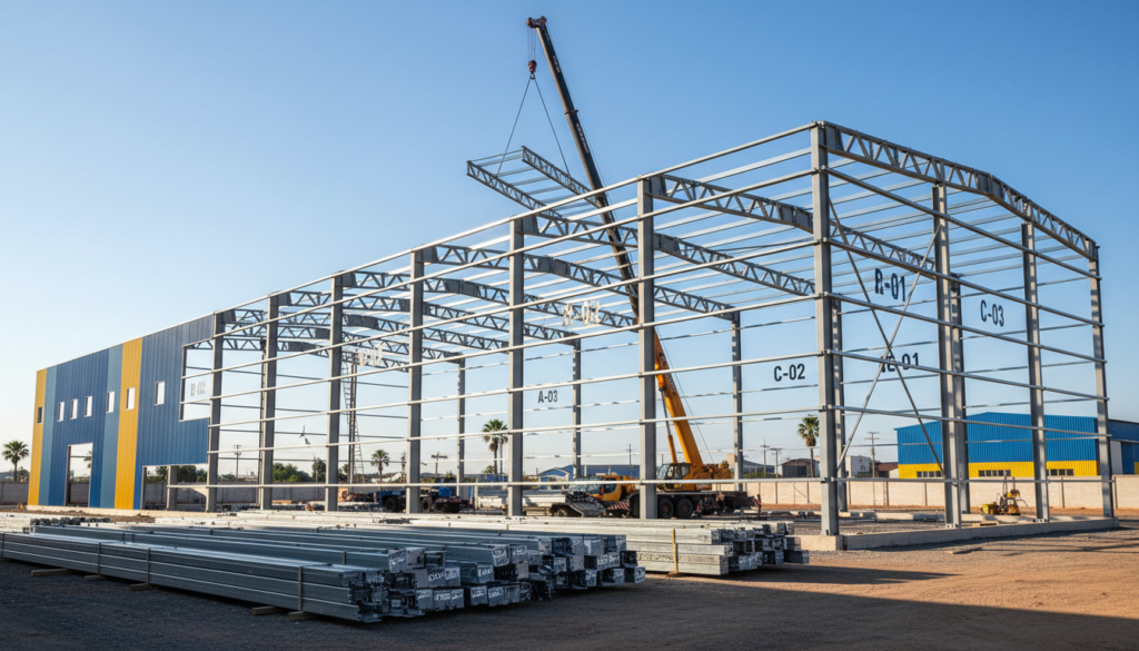 Solução modular para galpões: Estrutura metálica eficiente