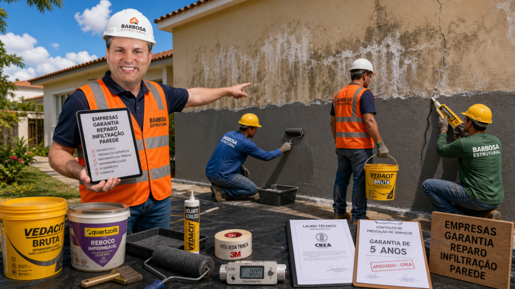 Empresas que tem garantia de reparo de infiltração