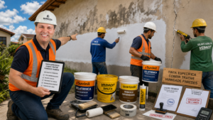 Tinta para cobrir e tratar a humidade nas paredes
