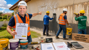 Custo médio para reparar infiltração de parede externa