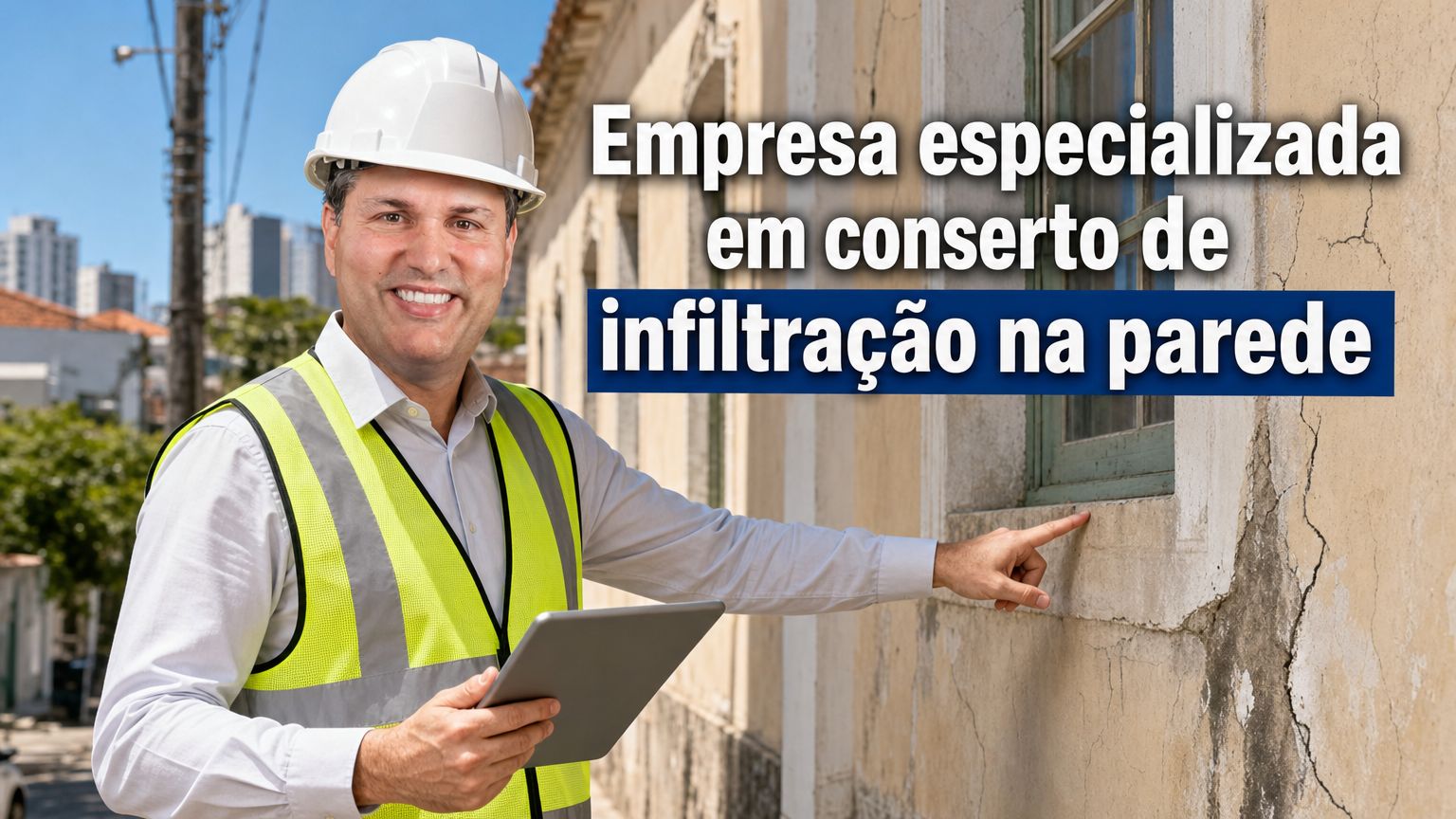 Empresa especializada em conserto de infiltração na parede?
