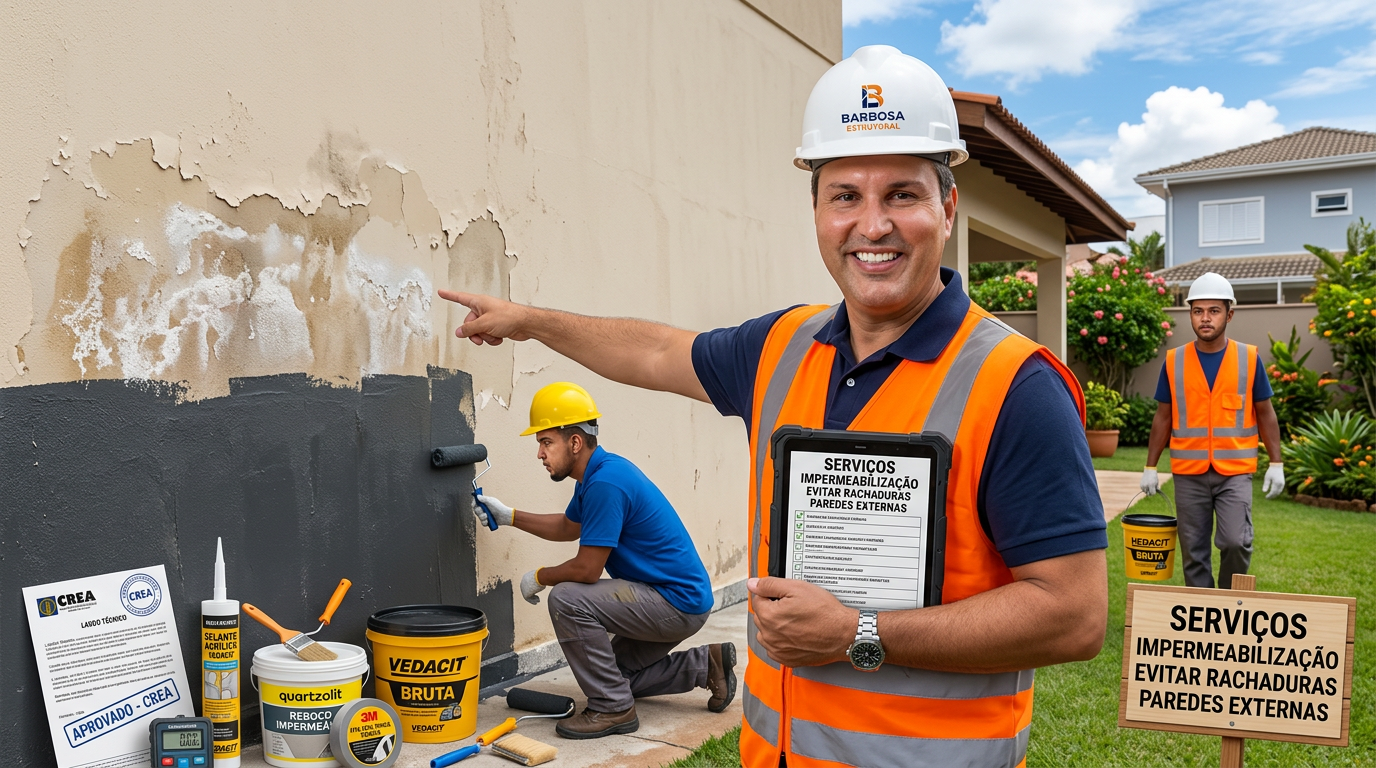Preço médio para consertar rachadura grande em muro