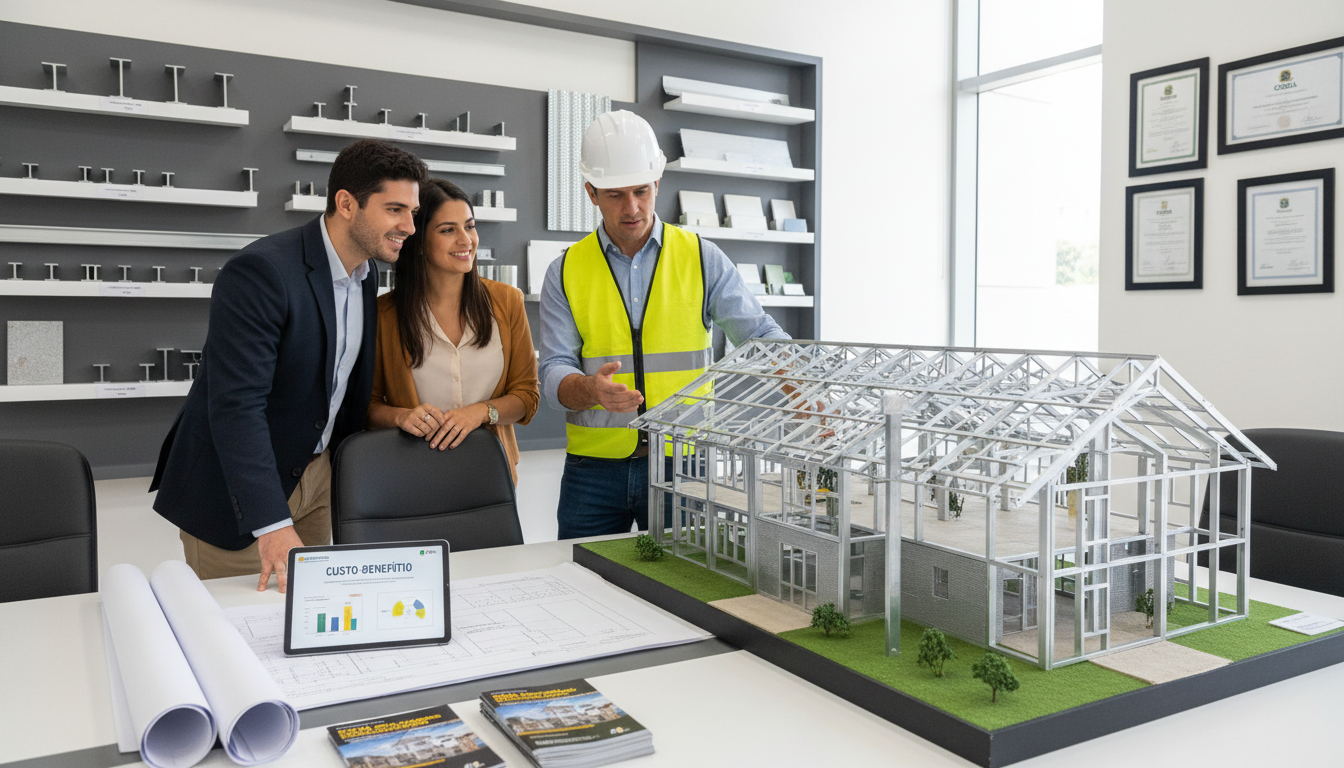Casa de Estrutura Metálica Sustentável e Econômica
