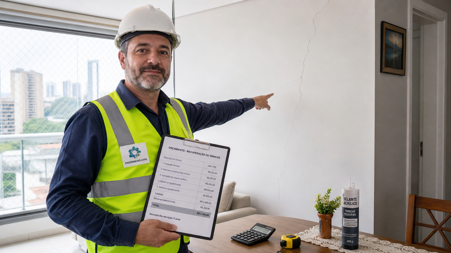 Orçamento de Reparo de Trinca em Apartamento: Como funciona?