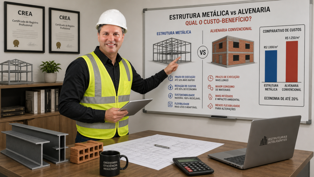 Estrutura Metálica vs Alvenaria: Qual o Custo-Benefício?