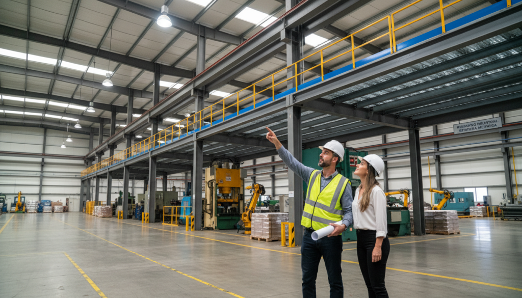 Projeto de estrutura metálica para mezanino industrial