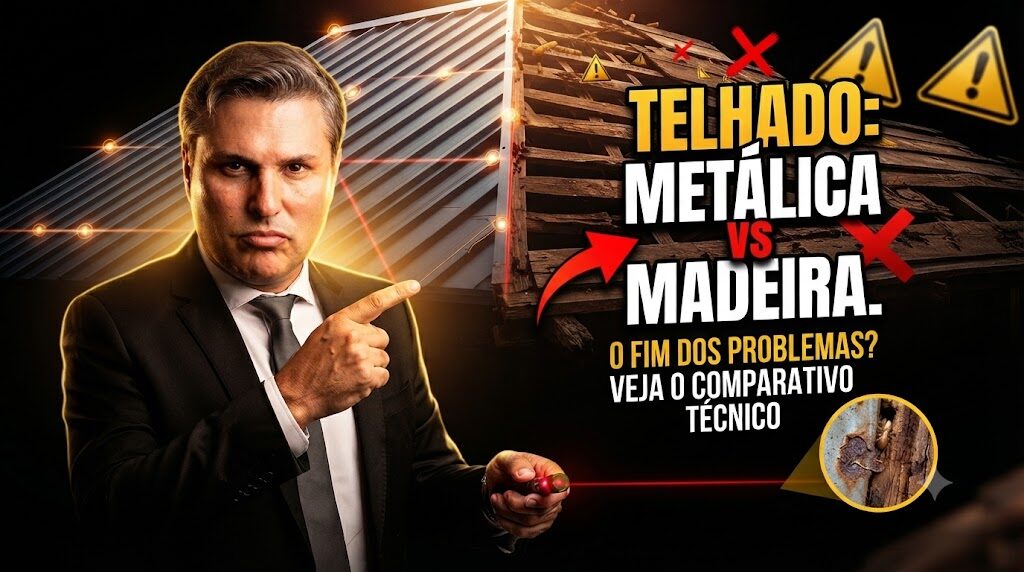 metálica e madeira