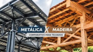 metálica e madeira