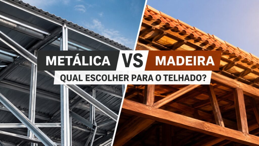 metálica e madeira