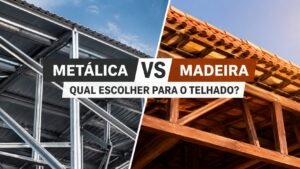 metálica e madeira