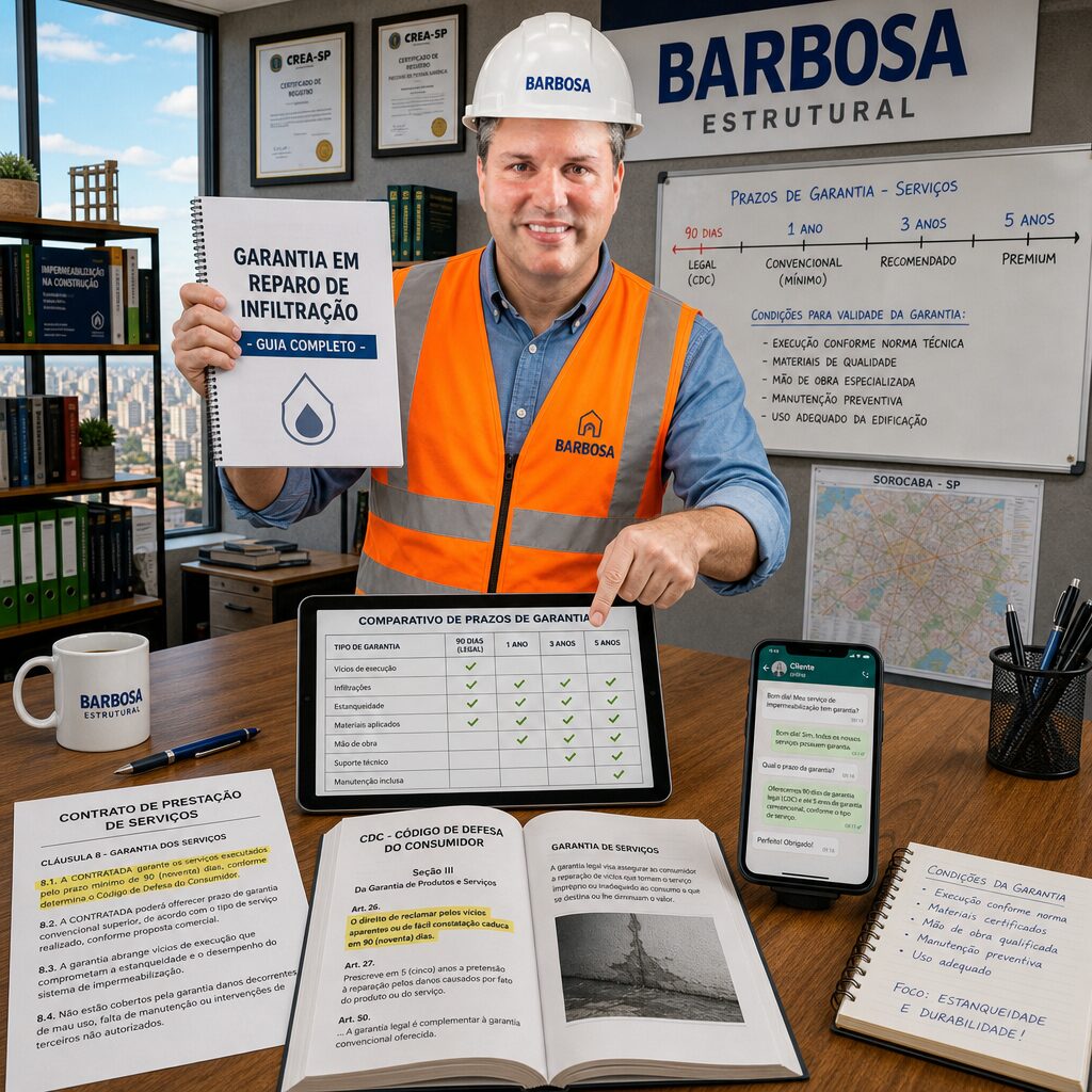 Garantia em Reparo de Infiltração: Direitos e Prazos
