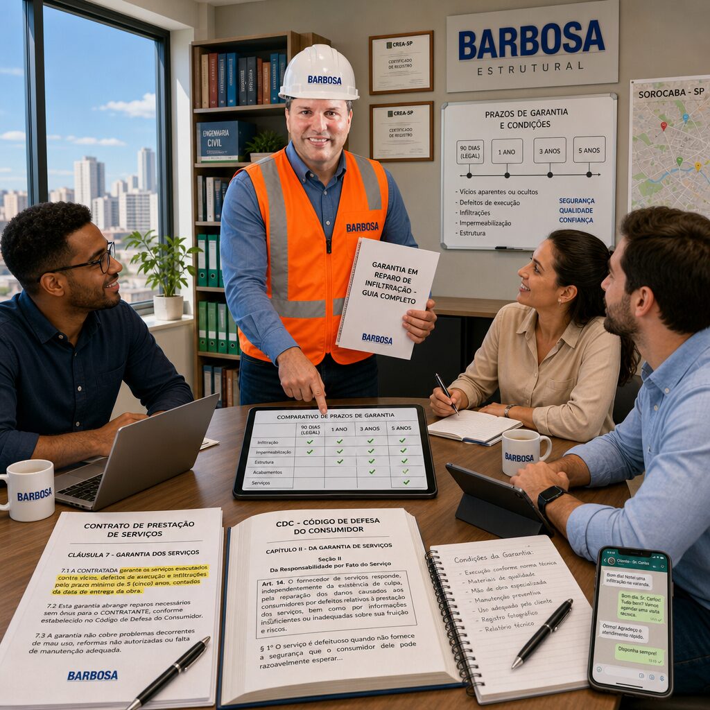 Garantia em Reparo de Infiltração: Direitos e Prazos