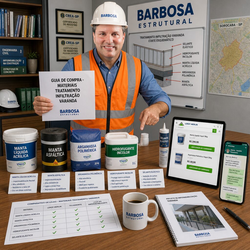 Materiais Para Tratamento Infiltração Varanda: Onde Comprar?