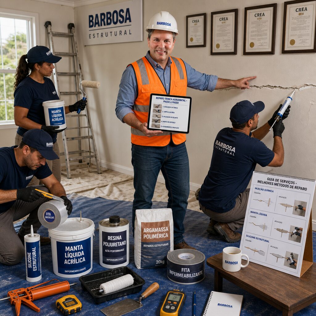 Serviços de Reparo para Rachaduras Horizontais