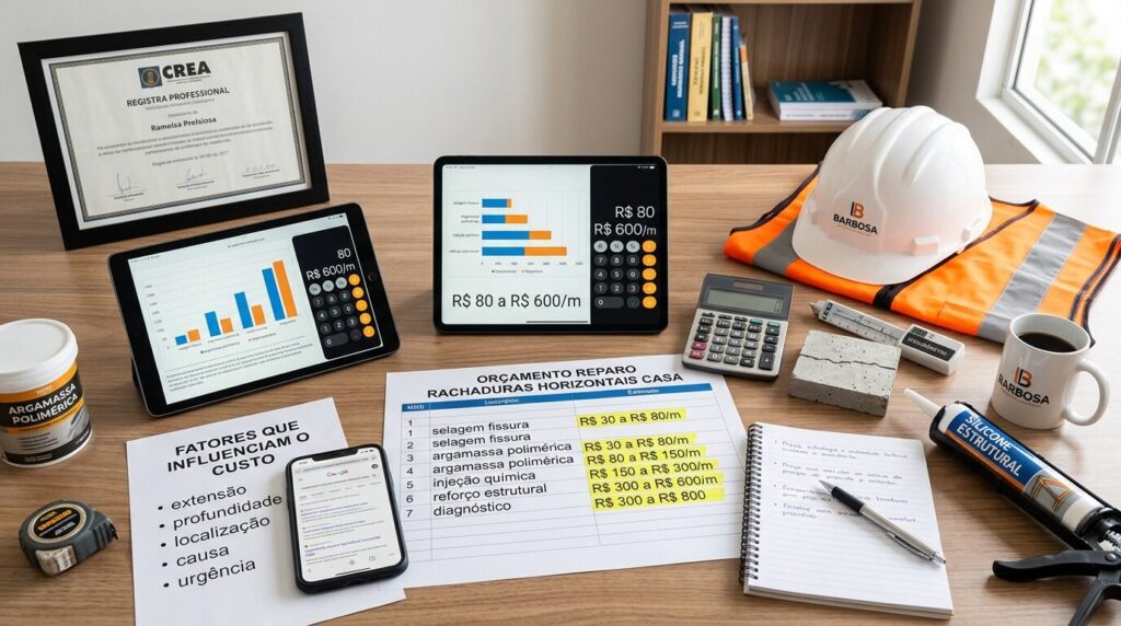 Orçamento para Reparo de Rachaduras Horizontais