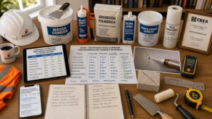Materiais para corrigir rachaduras em paredes internas