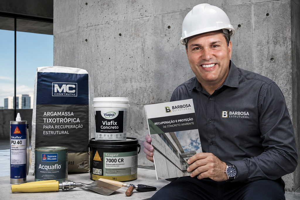 Produtos para recuperação de concreto aparente