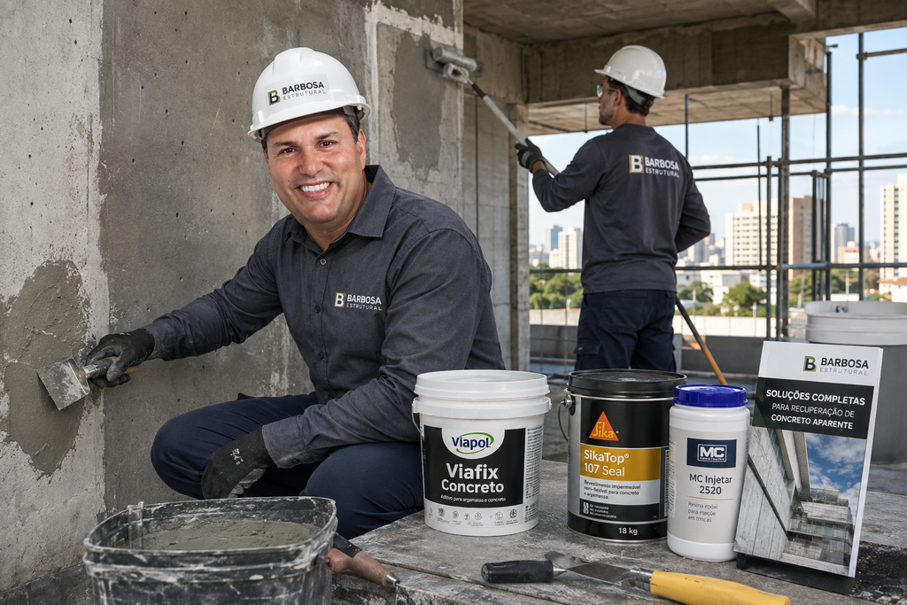 Produtos para recuperação de concreto aparente