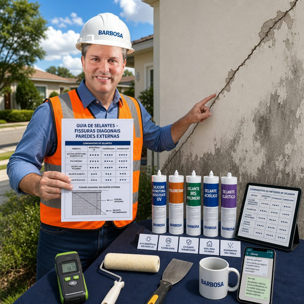 Melhor Selante para Fissuras Diagonais em Paredes Externas