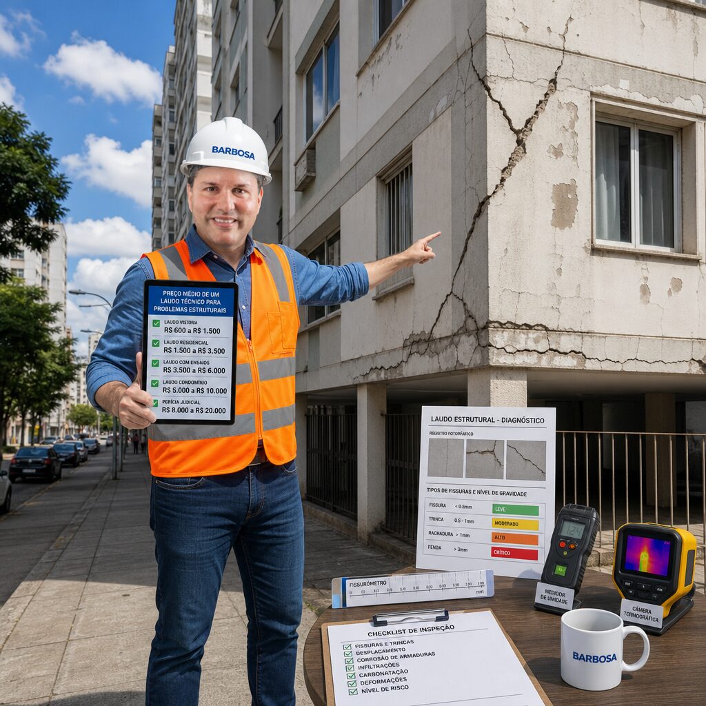 Preço médio de um laudo técnico para problemas estruturais