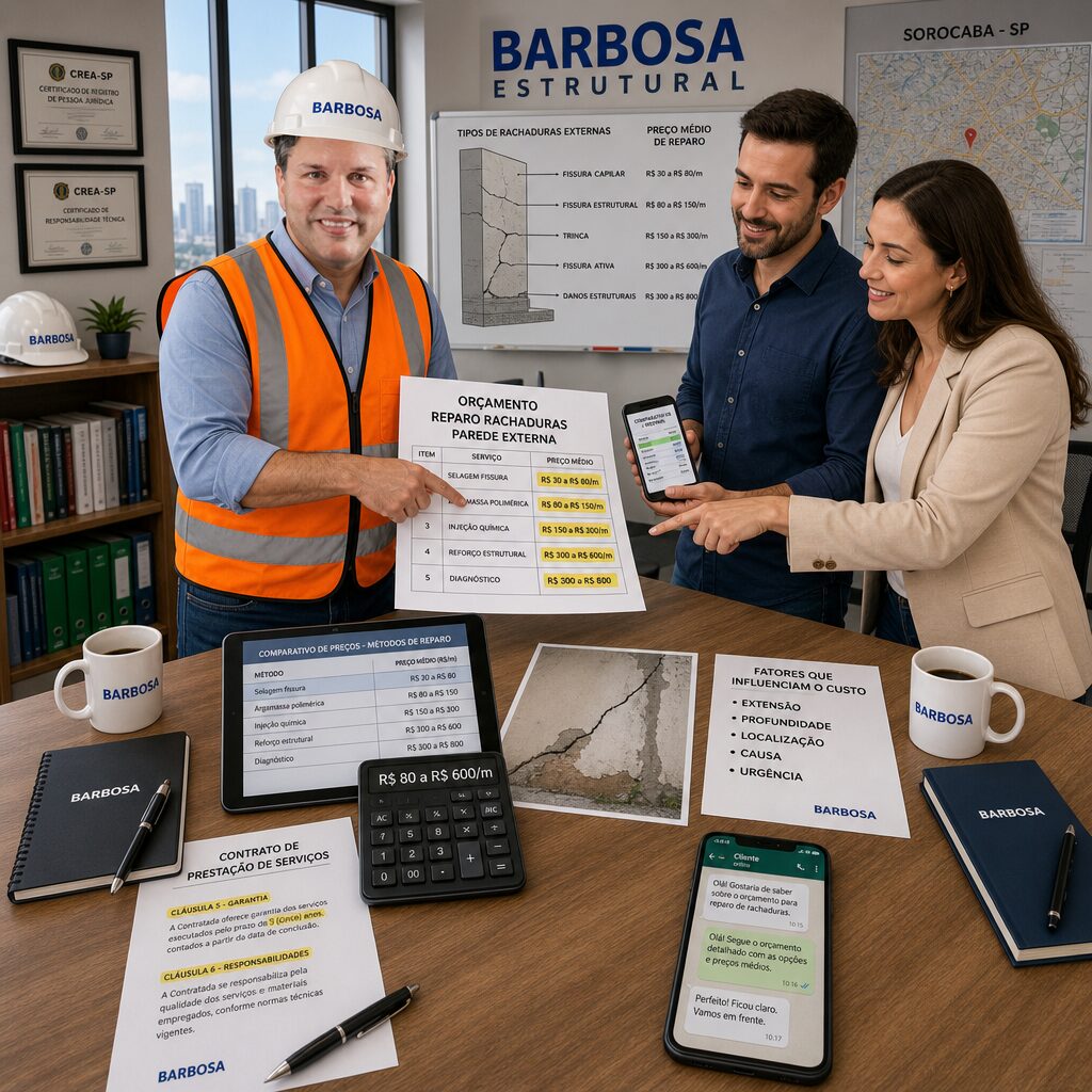 Preço médio de um laudo técnico para problemas estruturais
