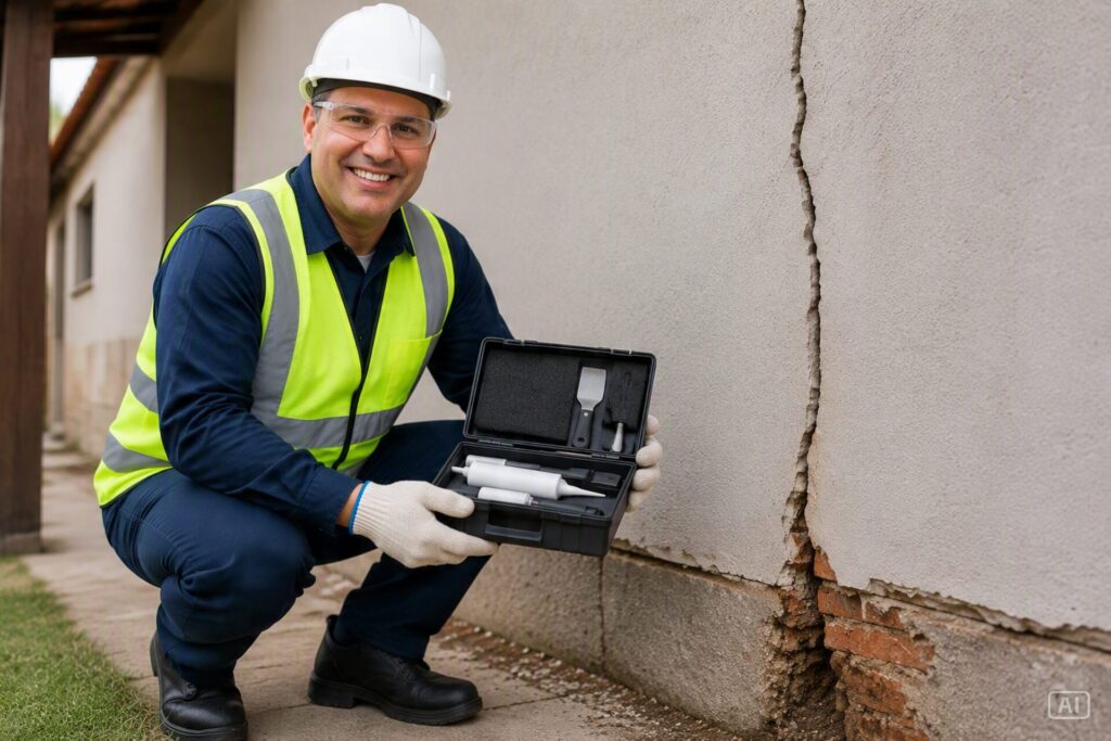 Produtos para reparar rachaduras verticais em paredes