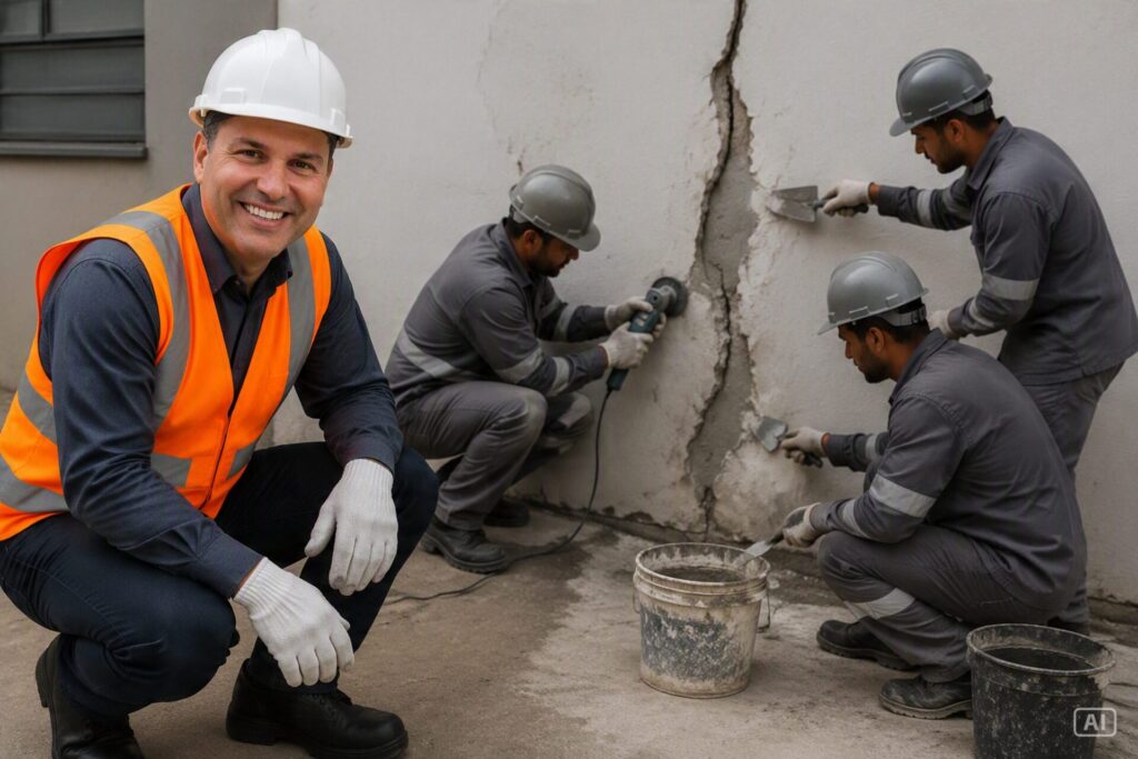 Material Para Conserto de Rachaduras Verticais