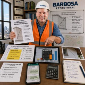 Custo Médio para Reparo Profissional de Rachaduras Diagonais