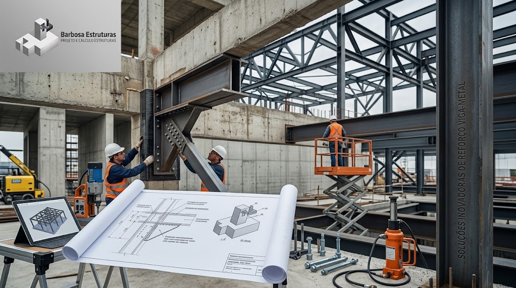 reforço de vigas de concreto com metal