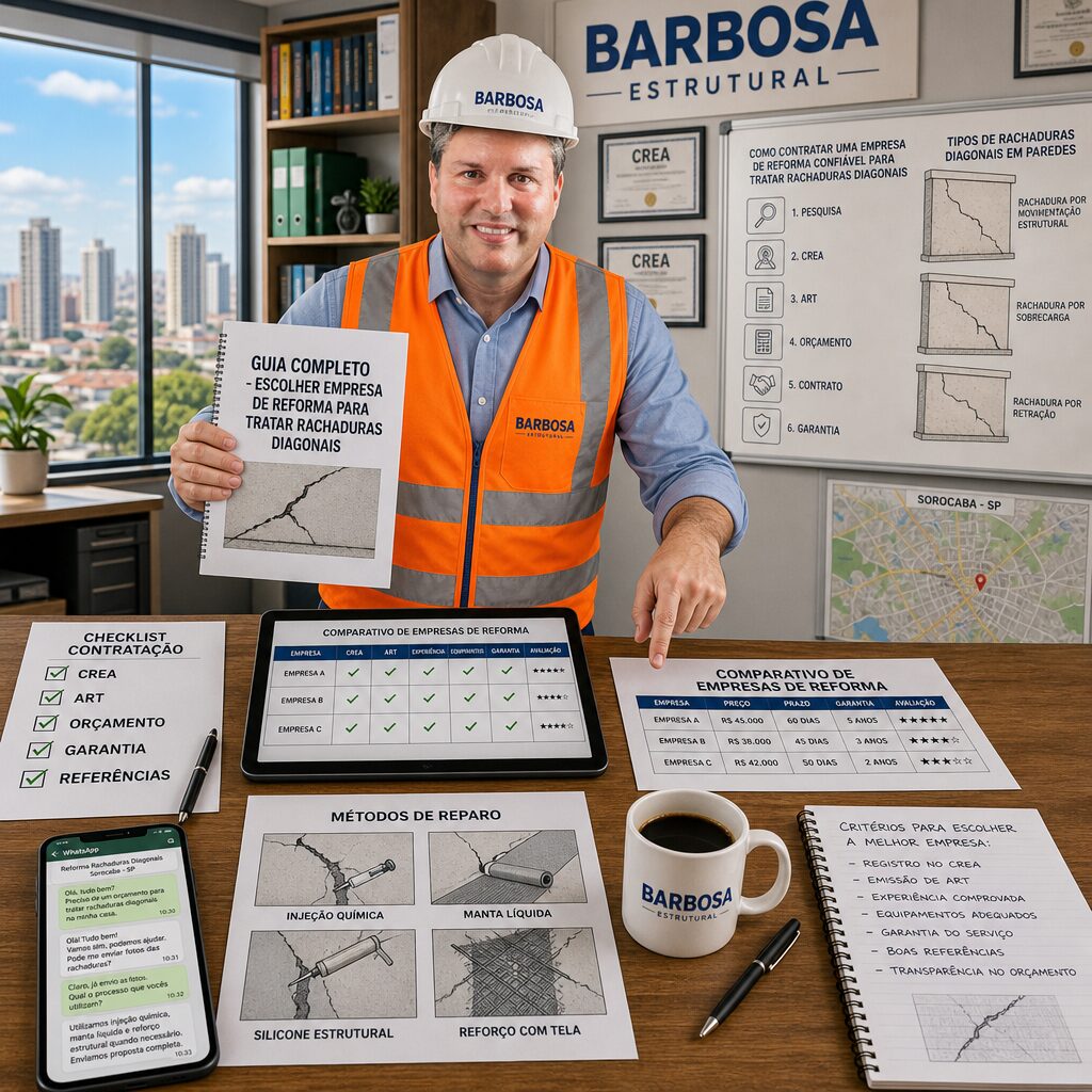 Empresa de Reforma para Rachaduras Diagonais