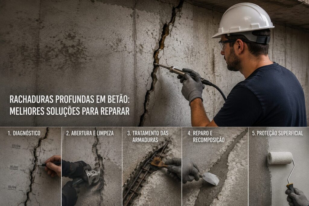 rachaduras profundas
