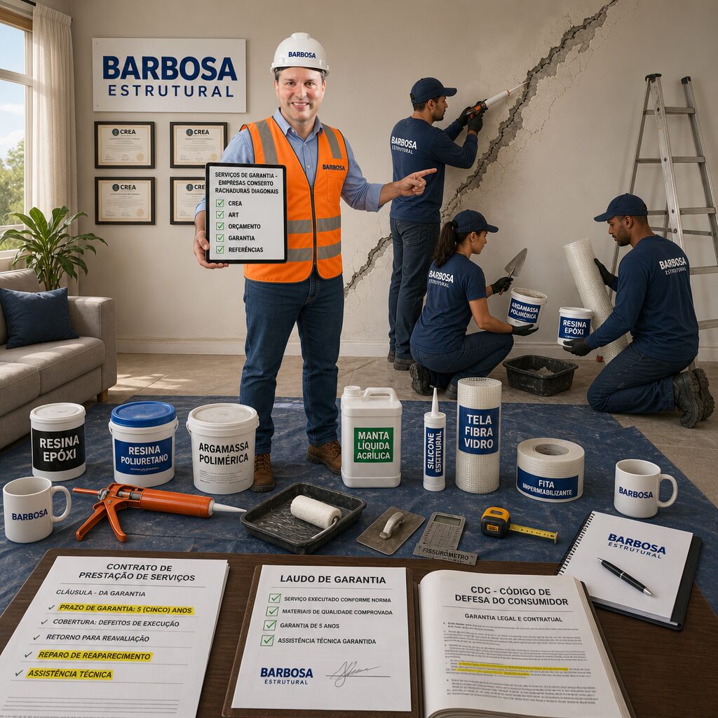 Garantia em Conserto de Rachaduras Diagonais