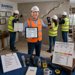Inspeção Técnica para Rachaduras Diagonais em Concreto