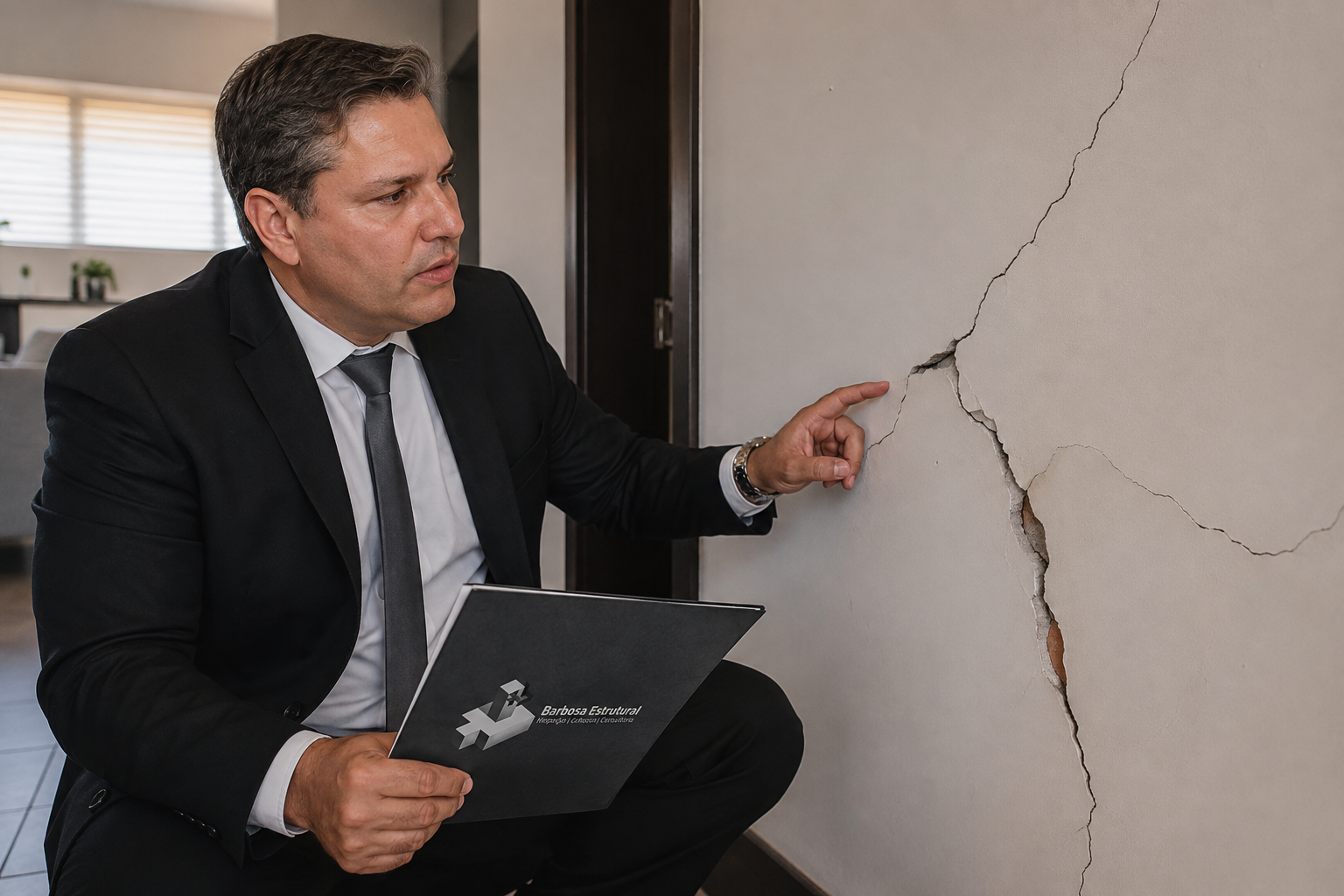 rachaduras na parede