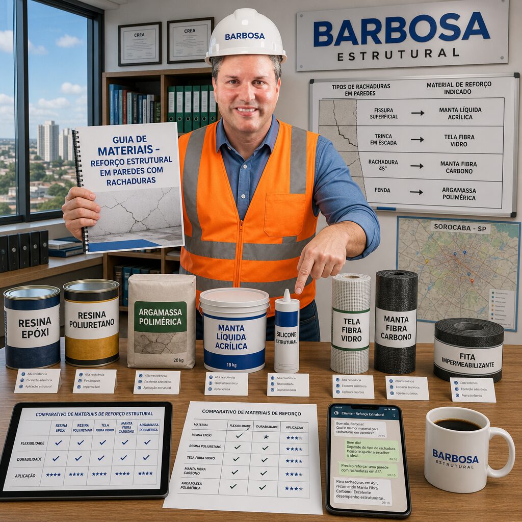 Materiais de Reforço Estrutural em Paredes com Rachaduras