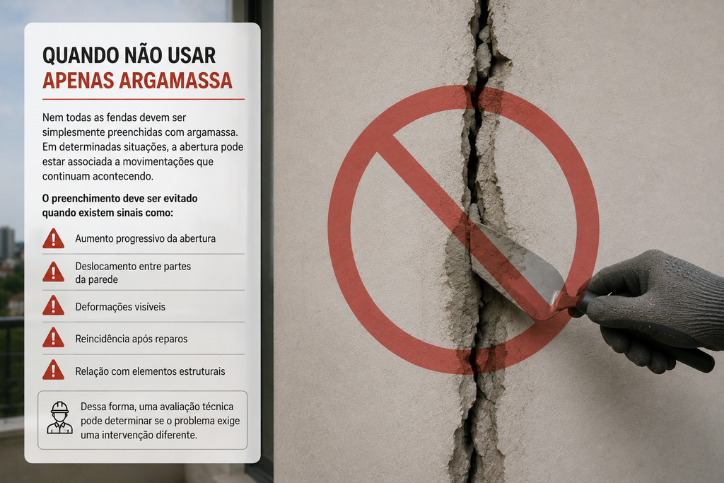 fendas verticais