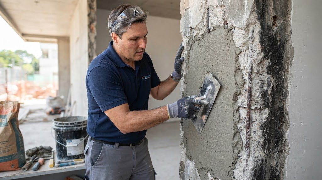 Argamassa para Reparo Estrutural em Paredes de Concreto
