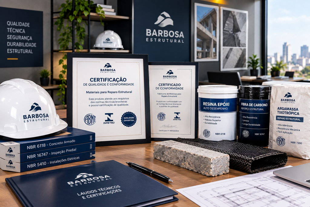 Certificações em Materiais Para Reparo Estrutural