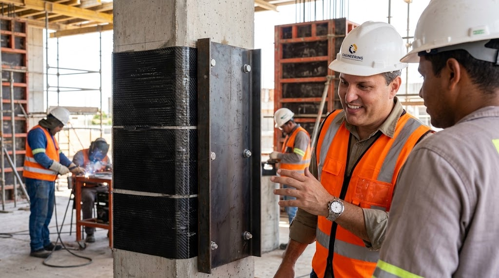 Materiais mais eficazes para o reforço de colunas